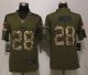 New Nike Washington Redskins 28 Green Green Salute To Service Limited Jersey