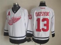 NHL Detroit Red wings #13 Datskyuk White New Jersey with A Patch