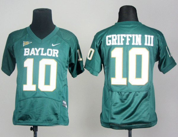 NCAA Baylor Bears #10 Robert Griffin III Green  Jersey
