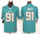 New Nike Miami Dolphins 91 Wake Green Limited Jerseys