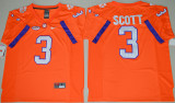 NCAA Clemson Tigers Artavis Scott 3 College Orange Limited Jersey