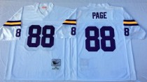 NFL Minnesota Vikings #88 Page White Throwback Jersey