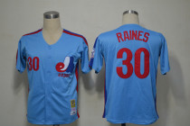 Mlb Montreal Expos 30 Tim Raines 1982 Blue Throwback Jerseys