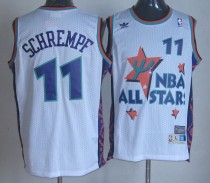 NBA 1995 All Star Seattle Sonics #11 Detlef Schrempf White Jersey