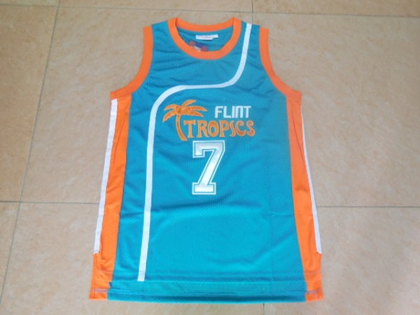 Flint Tropscs #7 Coffee Black Green Basektball Jersey