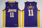 Nike NBA Los Angeles Lakers #11 Lopez Purple Jersey