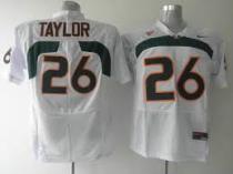 NCAA Miami Hurricanes #26 Sean Taylor White Football Jersey