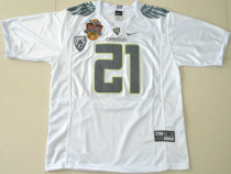 Nike Oregon Ducks LaMichael James 21 White 2011 BCS Patch College Football Jersey
