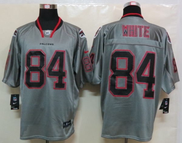 NEW Nike Atlanta Falcons 84 White Lights Out Grey Elite Jerseys