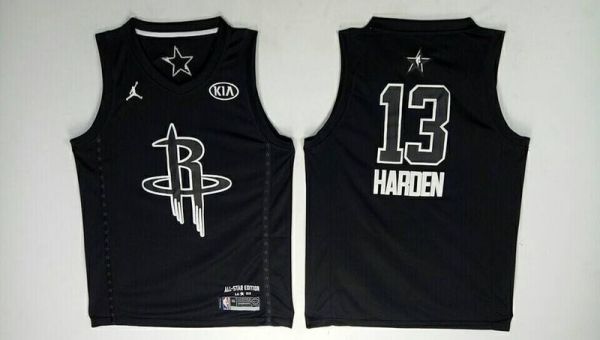 NBA Houston Rockets #13 Harden 2018 All Star Black Jersey