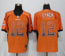 NEW Nike Denver Broncos 12 Lynch Drift Fashion Orange Elite Jerseys