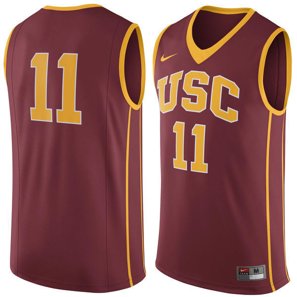 NCAA USC Trojans #11 Nike Basketball Jersey Cardinal