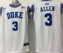NCAA Duke #3 Grayson Allen Duke White Devils White Basketball Jersey