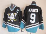NHL Anaheim Ducks #9 Kariya Black Jersey with C Patch