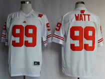 Wisconsin Badgers #99 J.J Watt White Jersey