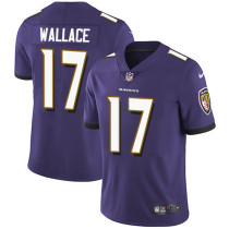 NFL Baltimore Ravens #17 Wallace Purple Vapor Limited Jersey