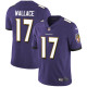 NFL Baltimore Ravens #17 Wallace Purple Vapor Limited Jersey