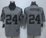 NEW Nike Carolina Panthers 24 Norman Gray Mens Stitched Gridiron Gray Limited Jersey