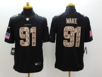Nike Miami Dolphins #91 Wake Black Salute TO Service Jersey
