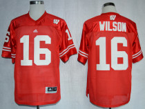 Wisconsin Badgers #16 Russell Wilson Red Jersey
