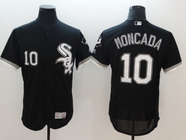 MLB Chicago White Sox #10 Moncada Black Jersey