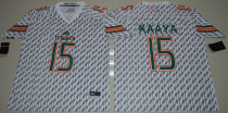 NCAA Miami Hurricanes Brad Kaaya 15 College Football White Jerseys