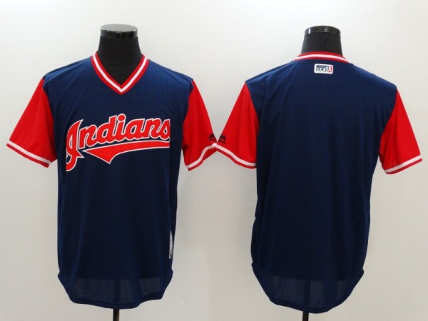 MLB Cleveland Indains Blank All Rise D.Blue Pullover New Jersey
