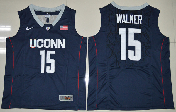 Uconn Huskies Kemba Walker 15 College Basketball Jerseys Blue