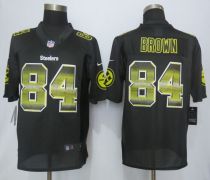 2015 New Nike Pittsburgh Steelers 84 Brown  Black Strobe Limited Jersey