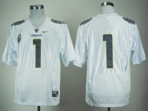 NCAA Oregon Ducks #1 Fan white jersey
