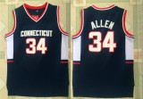 NCAA College Connecticut #34 Allen Blue Basketball Jersey
