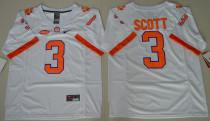 NCAA Clemson Tigers Artavis Scott 3 College Limited White Jersey