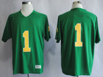 NCAA West Virginia Mountaineer #1 Louis Nix III Navy Green Jersey