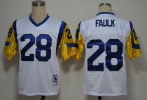 NFL Jerseys St. Louis Rams 28 Faulk White M&N