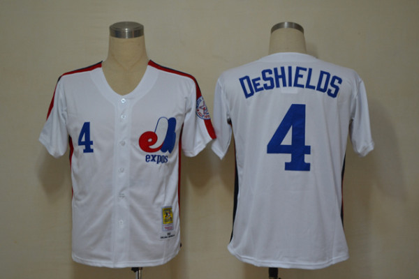 Mlb Montreal Expos 4 Deshields Throwback Jerseys