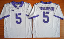 NCAA  TCU Horned Frogs #5 LaDainian Tomlinson Limited Football Jersey White