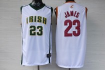 Irish High School #23 Lebron James White Jersey
