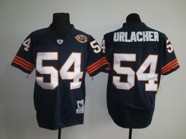 #54 Brian Urlacher Blue Reebok Chicago Bears Throwback Jersey
