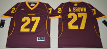 NCAA Central Michigan Chippewas #27 Antonio Brown College Football Maroon Jersey