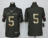 New Nike Buffalo Bills 5 Taylor Anthracite Salute To Service Limited Jersey