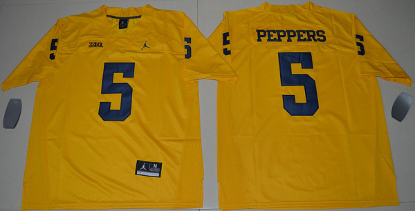 Jordan Brand Michigan Wolverines Jabrill Peppers 5 College Football Limited Jersey Yellow