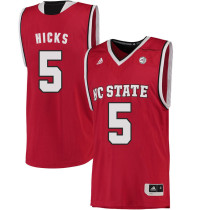 NCAA NC State Wolfpack #5 Hicks College Basketball Red Jersey