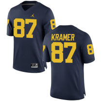 NCAA Basketball Michigan Wolverines #87 Kramer College Blue Jersey