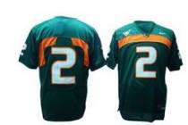 Wholesale NCAA Miami Hurricanes #2 green with no name football jersey