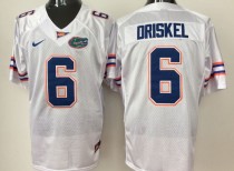 NCAA Florida Gators #6 Driskel White Jersey