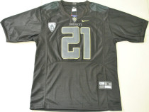 Nike Oregon Ducks LaMichael James 21 Black Pac-12 Patch College Football Jersey