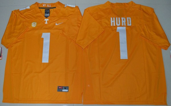 NCAA Tennessee Volunteers #1 Jalen Hurd College Limited Orange Jersey