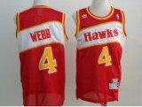 NBA Atlanta Hawks #4 Webb Red Throwback Jersey