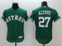 Majestics Houston Astros #27 Altuve Green Elite MLB Jersey