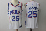 Nike NBA Philadelphia 76ers #25 Simmons White Jersey